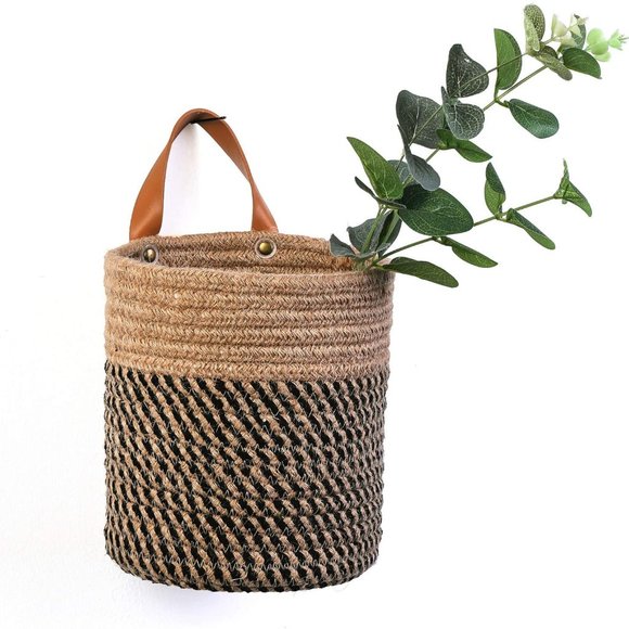 Jute Woven Wall Hanging Storage Baskets - Picture 1 of 6